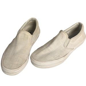 Vans Blanc Hemp Linen Slip-On Sneakers Sz 8.5